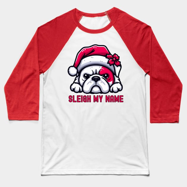 Merry pugmas dog Baseball T-Shirt by Japanese Fever